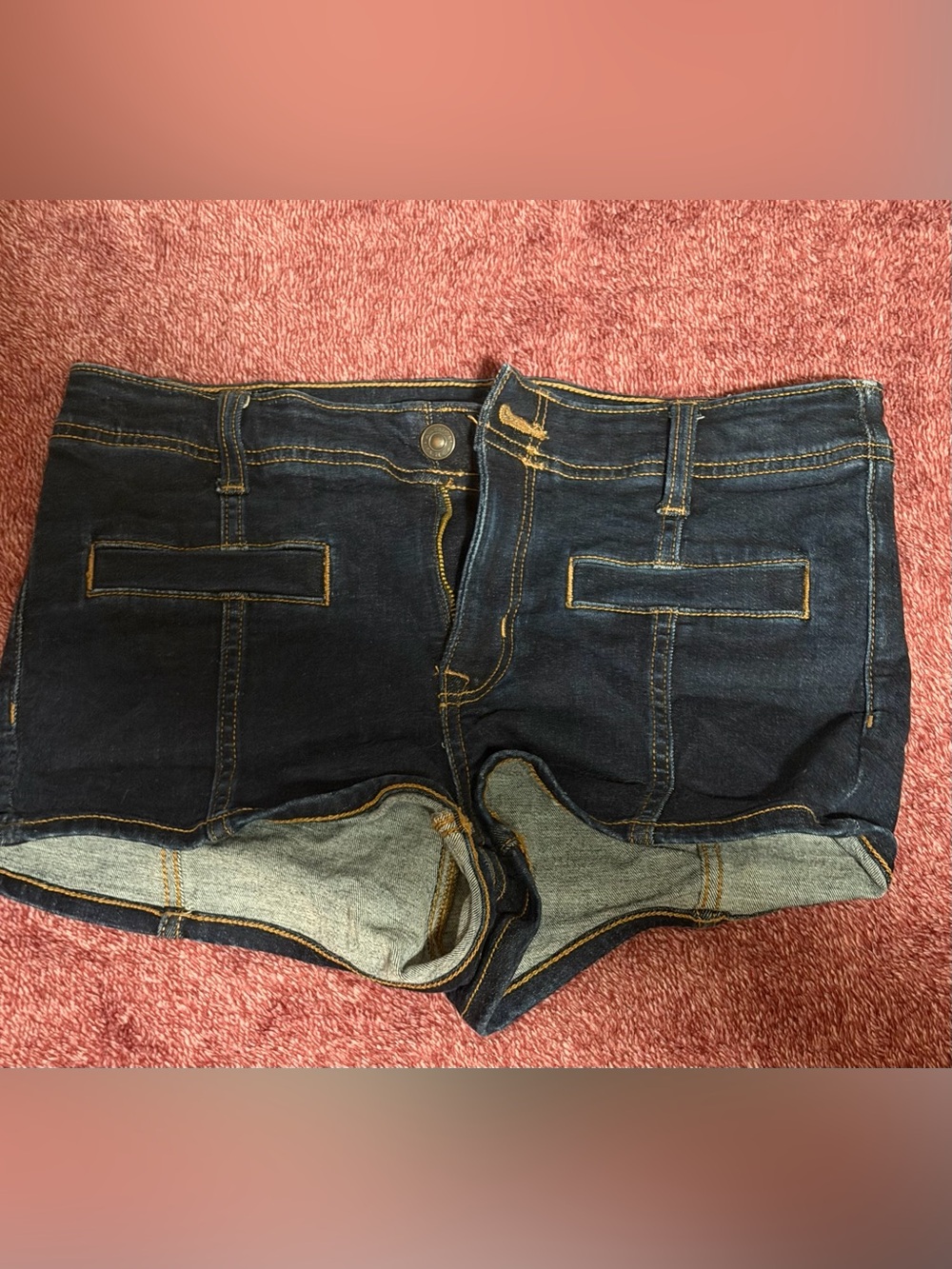 American Eagle Outfitters Dark Blue Denim Jean Shorts
